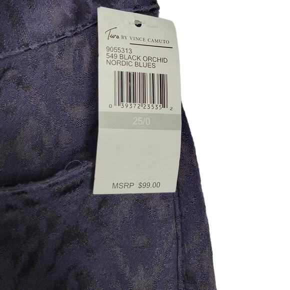 Two by Vince Camuto Blue Nordic Pattern Low Rise Skinny Pants Women Sz 25/0 - Picture 5 of 9